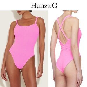 Hunza G Pink One Piece Swimsuit